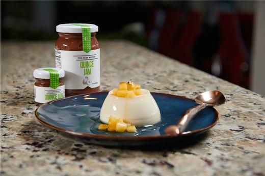 Mezquite Honey, Quince and Goat Cheese Panna Cotta with Sautéed Apples (Video Recipe)