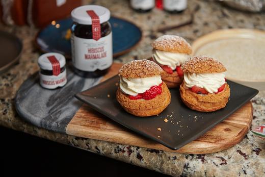 Hibiscus and Strawberry Choux (Video Recipe)